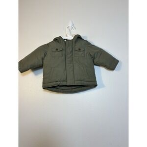 Baby Gap 6-12m Coat Olive Green‎ Winter Pimaloft